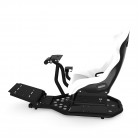 RSEAT RS1 White Seat / Black Frame Racing Simulator Cockpit